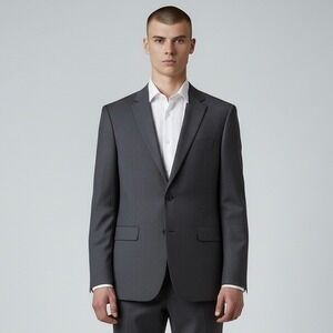 Jos A Bank 1905  Suit Jacket Mens 42R Charcoal Gray Wool Tailored Sports Coat